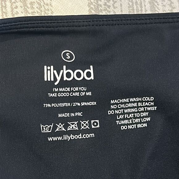 Lilybod Women’s Black with White Accent Leggings - Picture 5 of 7